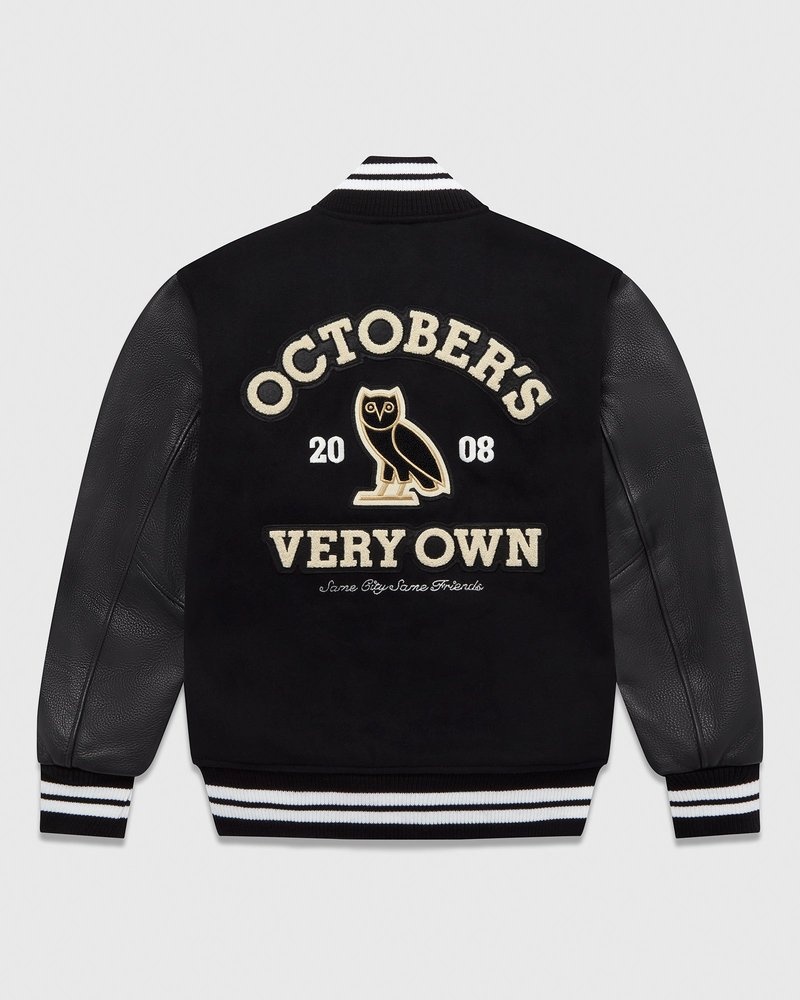 outerwear octobers very own ovo collegiate jacket black