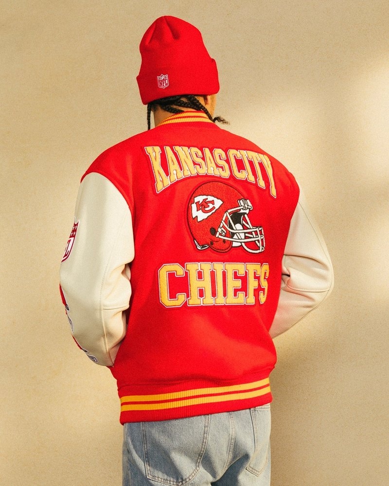 outerwear octobers very own ovo nfl kansas city chiefs varsity jacket red