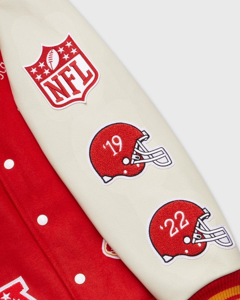outerwear octobers very own ovo nfl kansas city chiefs varsity jacket red