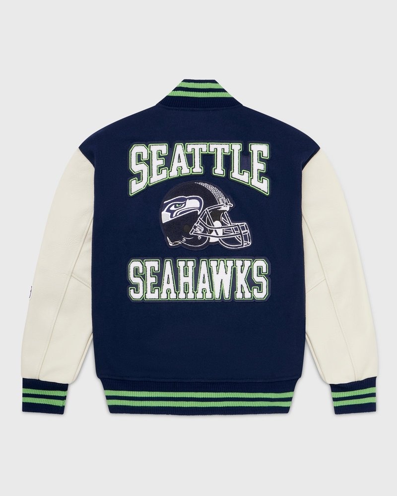 outerwear octobers very own ovo nfl seattle seahawks varsity jacket blue