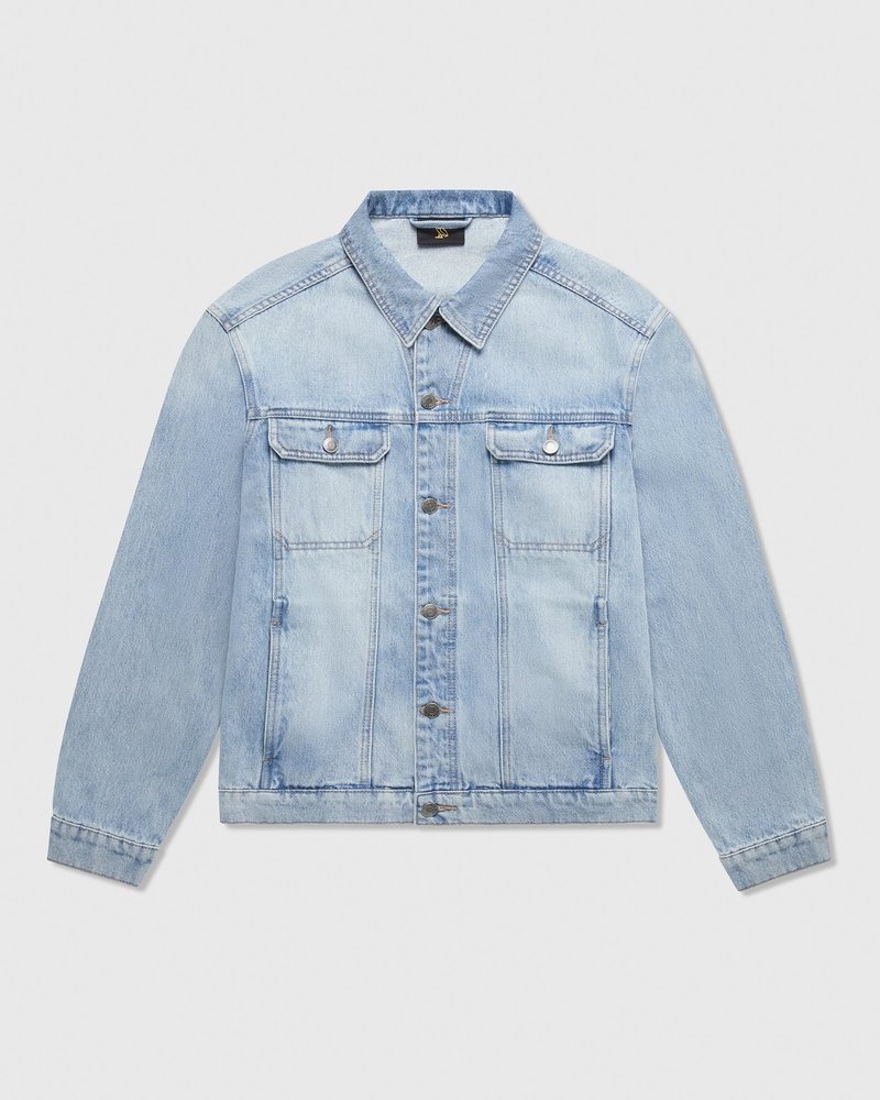 octobers very own ovo trucker jacket blue outerwear