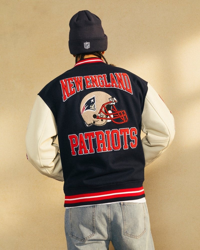outerwear octobers very own ovo nfl new england patriots varsity jacket blue