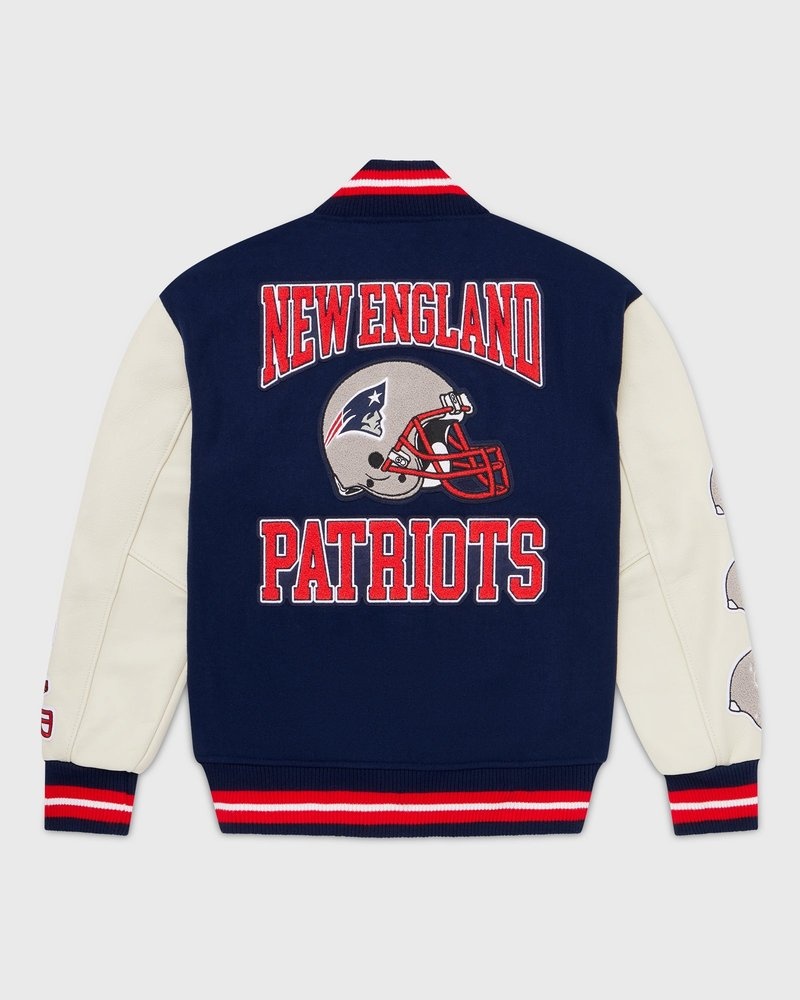 outerwear octobers very own ovo nfl new england patriots varsity jacket blue