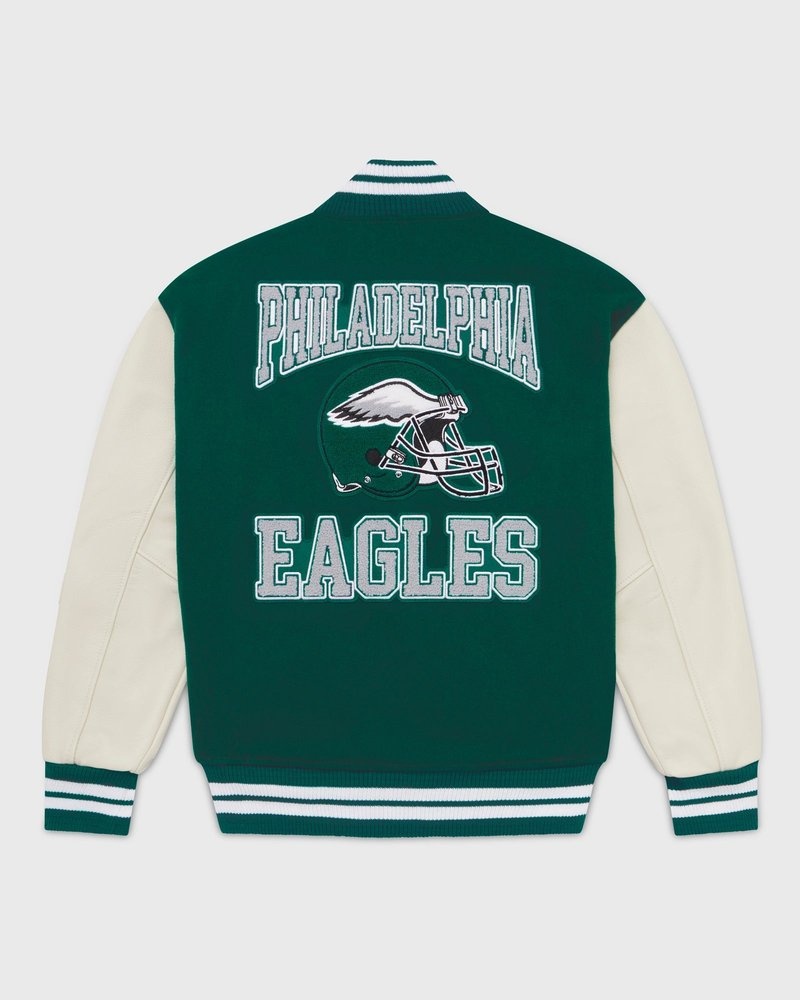 outerwear octobers very own ovo nfl philadelphia eagles varsity jacket green