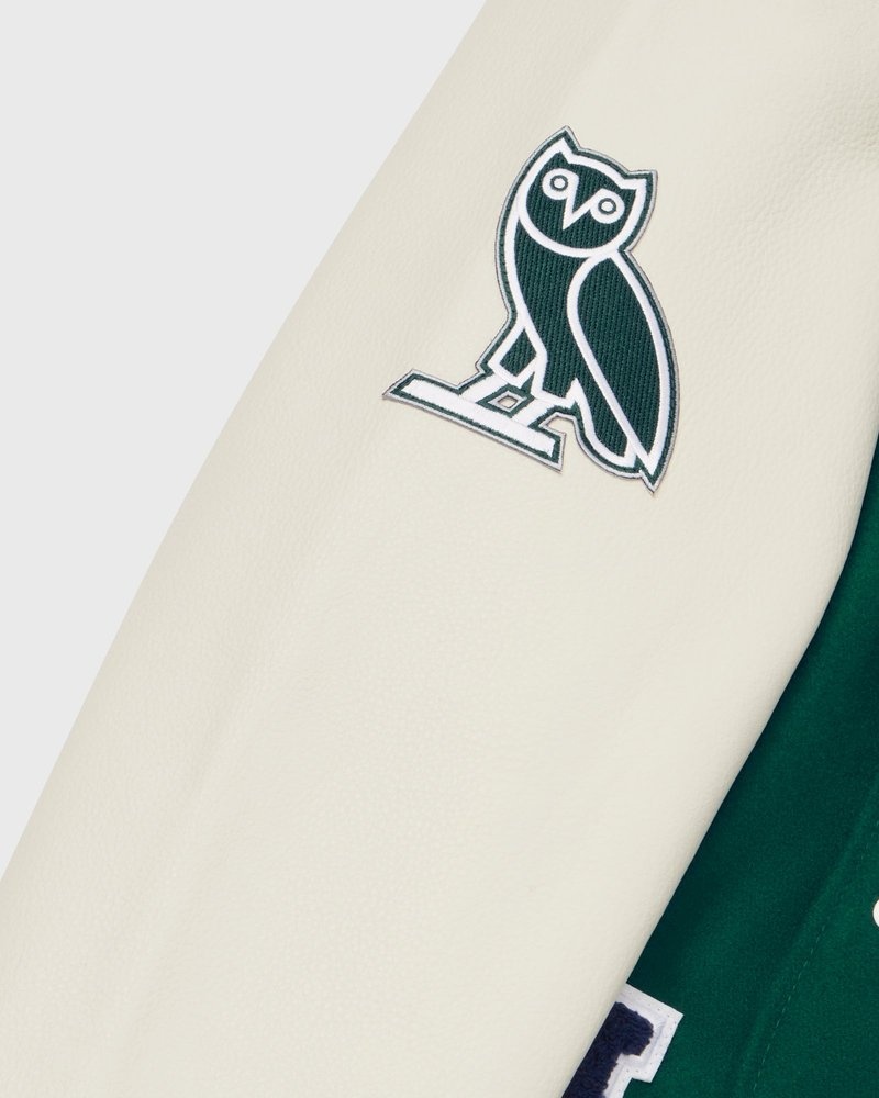 outerwear octobers very own ovo nfl philadelphia eagles varsity jacket green