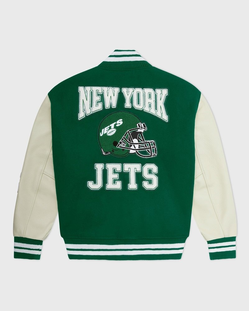 outerwear octobers very own ovo nfl new york jets varsity jacket green