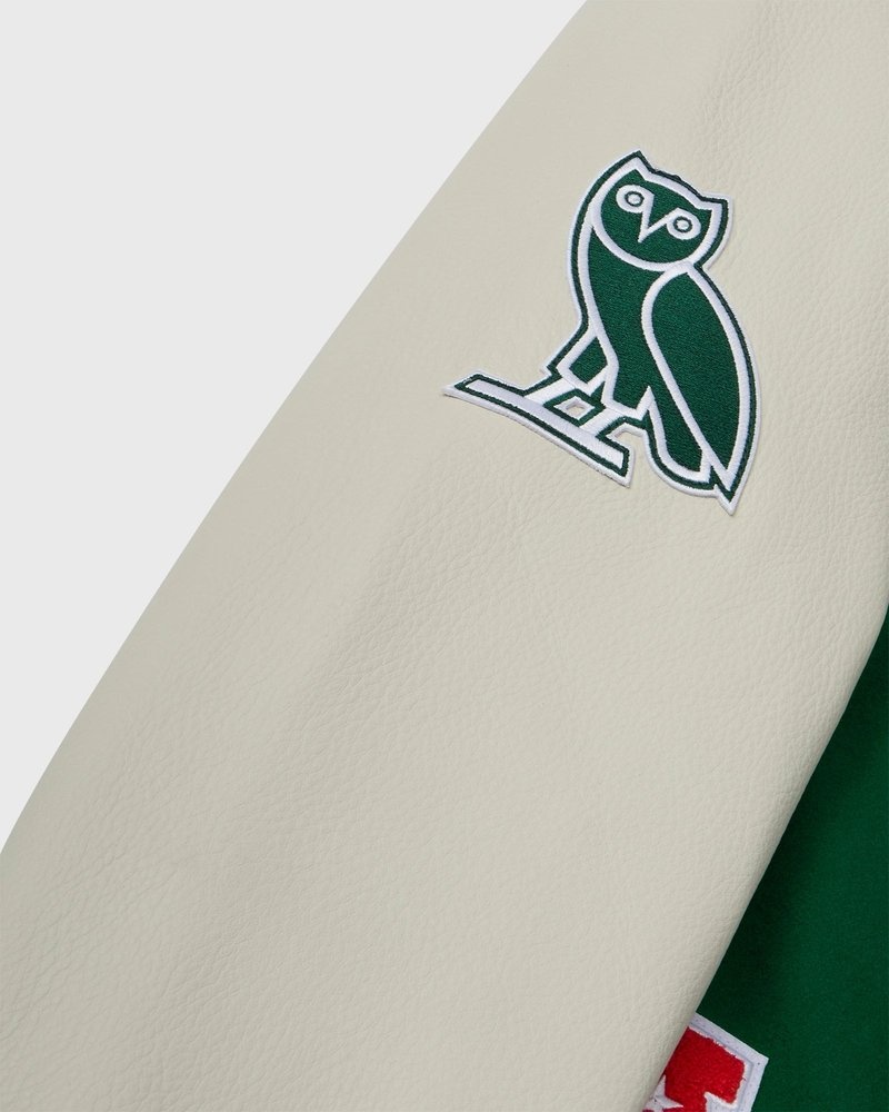 outerwear octobers very own ovo nfl new york jets varsity jacket green