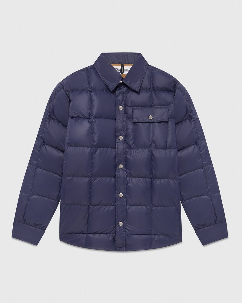 outerwear octobers very own ovo crescent down works down shirt navy blue