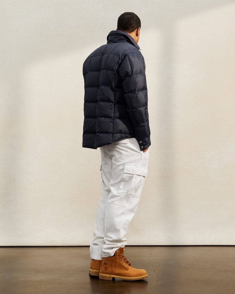 outerwear octobers very own ovo crescent down works down shirt navy blue