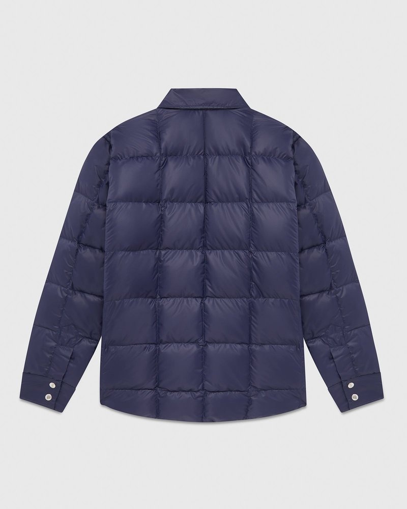 outerwear octobers very own ovo crescent down works down shirt navy blue