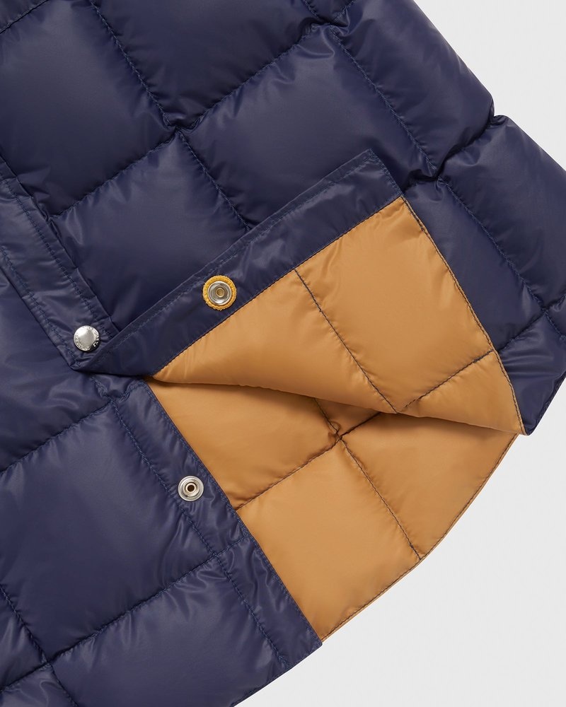 outerwear octobers very own ovo crescent down works down shirt navy blue