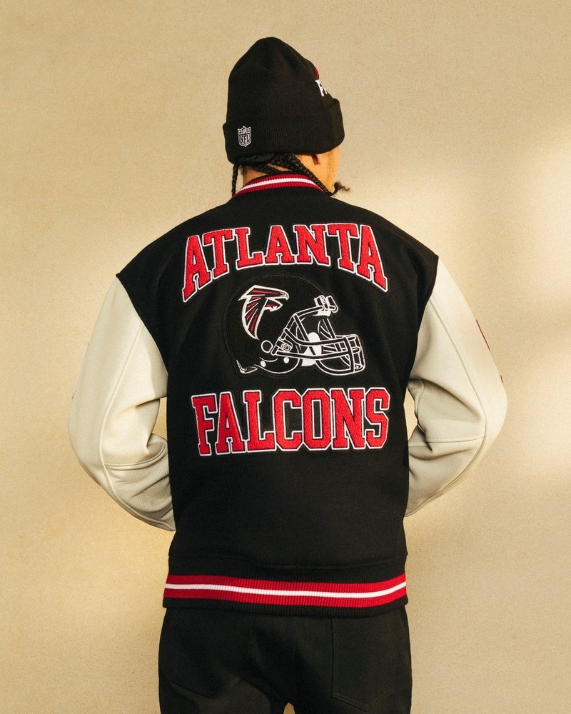 outerwear octobers very own ovo nfl atlanta falcons varsity jacket black