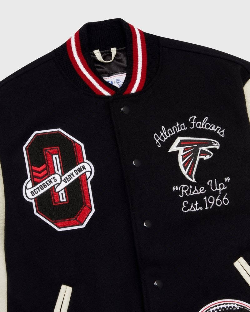 outerwear octobers very own ovo nfl atlanta falcons varsity jacket black