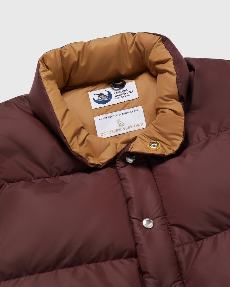 outerwear octobers very own ovo crescent down works italian vest wine