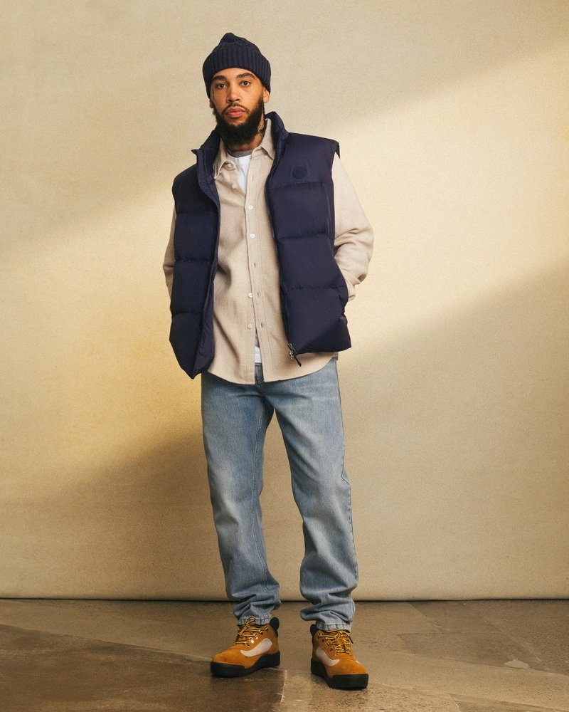 outerwear octobers very own ovo bounce vest navy blue