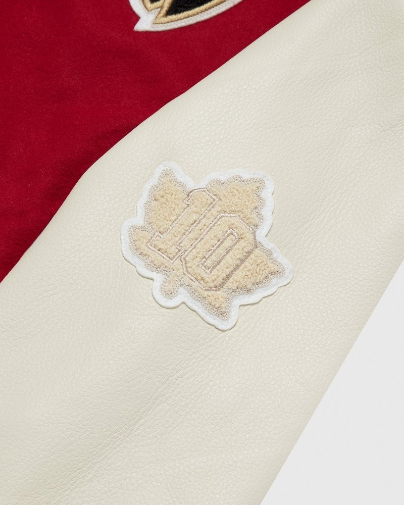 outerwear octobers very own ovo collegiate jacket redcream