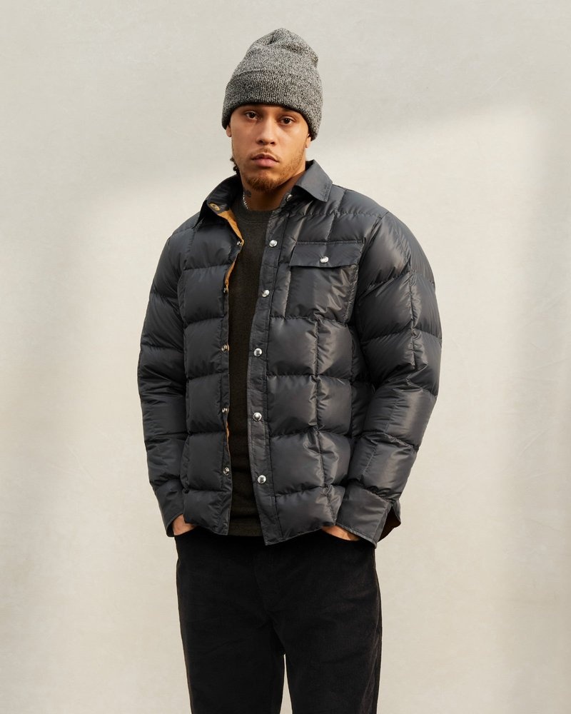 outerwear octobers very own ovo crescent down works down shirt gray