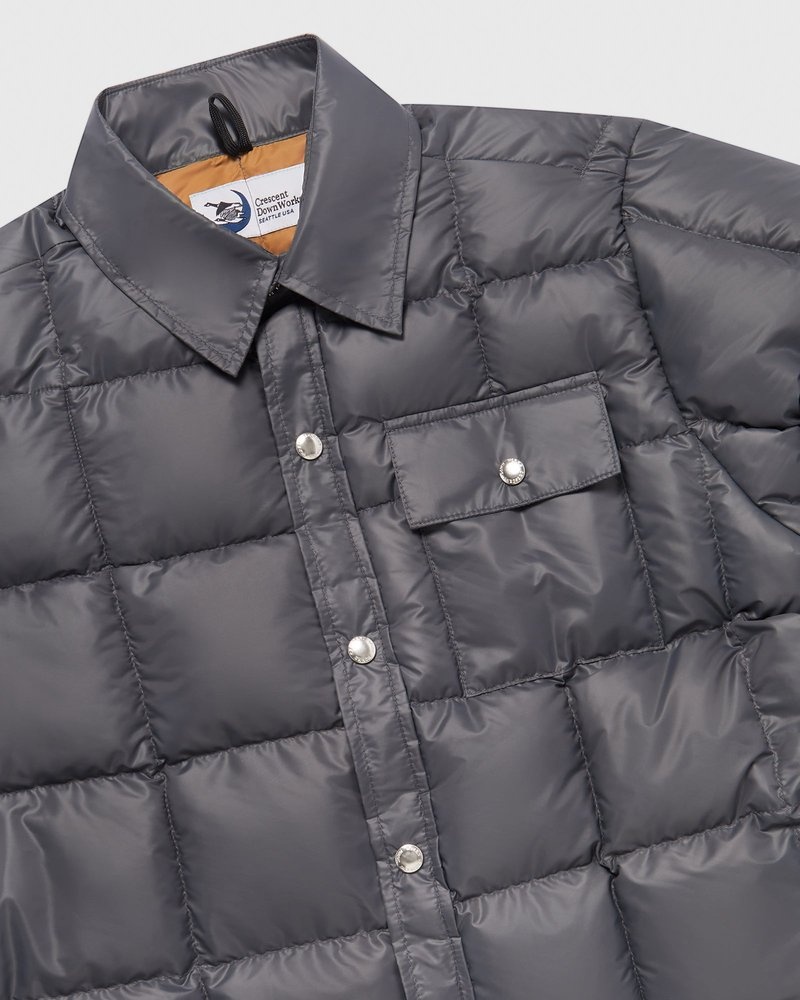 outerwear octobers very own ovo crescent down works down shirt gray