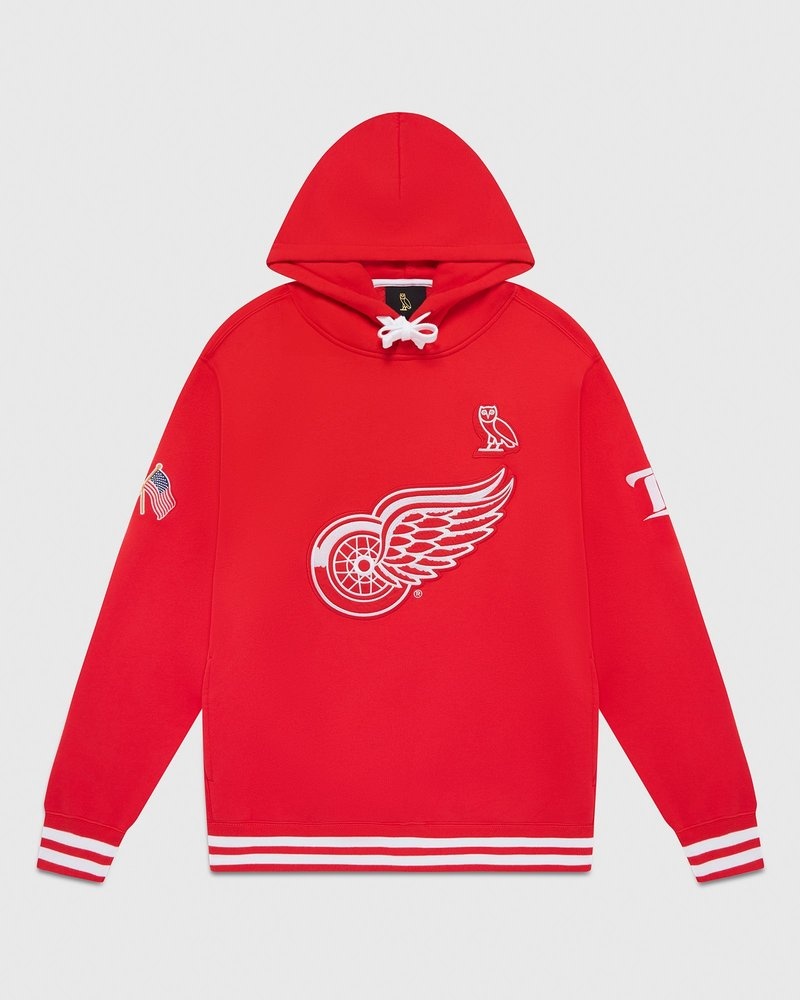 sweaters octobers very own ovo detroit red wings hoodie reds