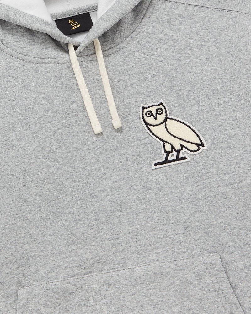 sweaters octobers very own ovo mini og plush hoodie gray