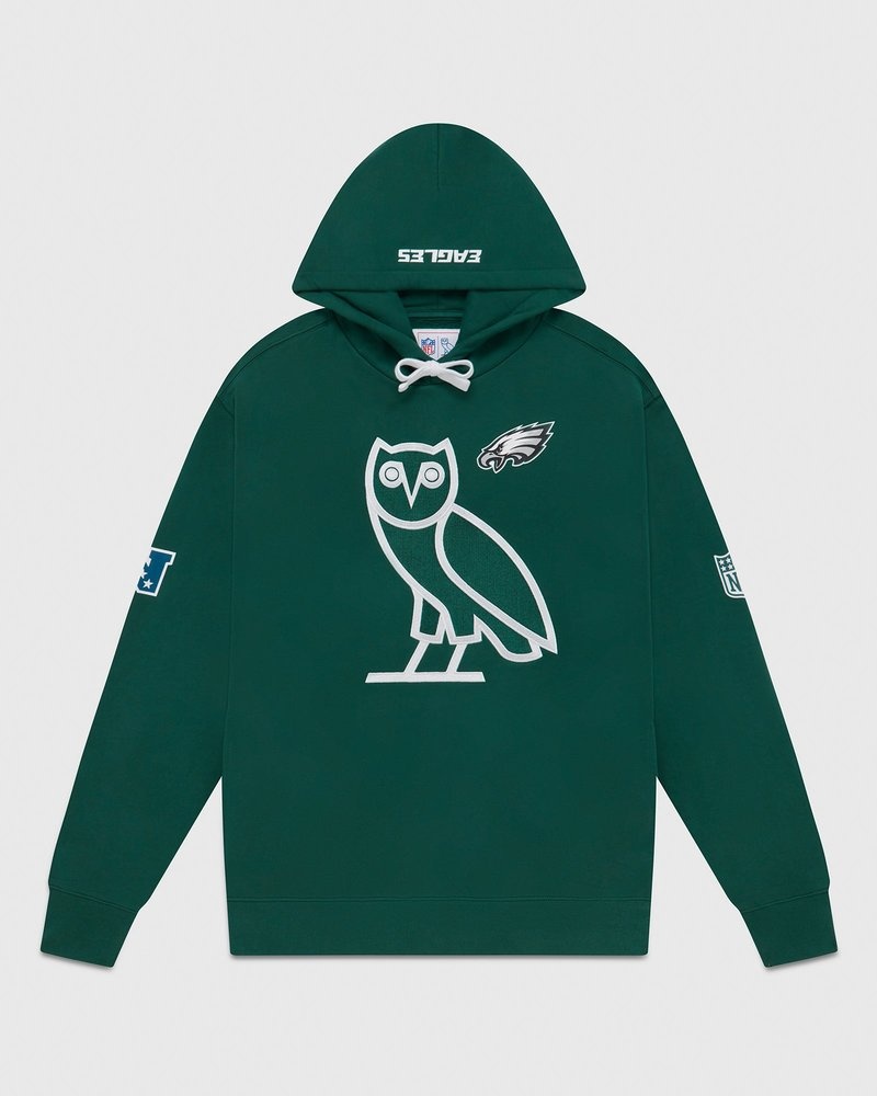 sweaters octobers very own ovo nfl philadelphia eagles og hoodie green