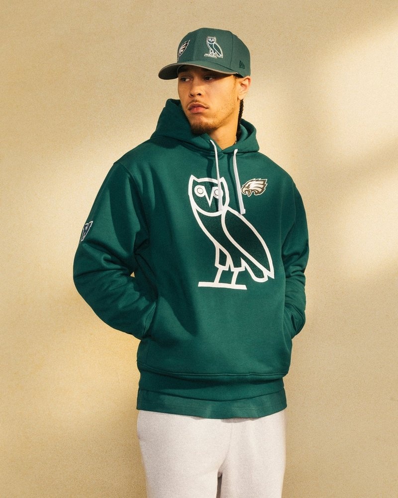 sweaters octobers very own ovo nfl philadelphia eagles og hoodie green