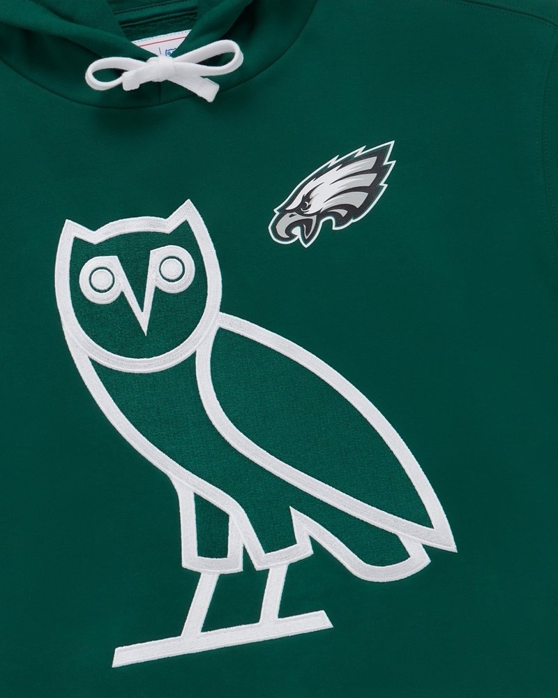 sweaters octobers very own ovo nfl philadelphia eagles og hoodie green