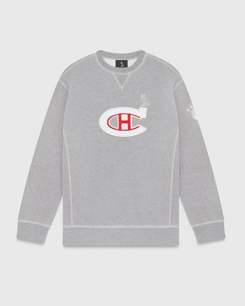 octobers very own ovo montreal canadiens crewneck sweaters gray