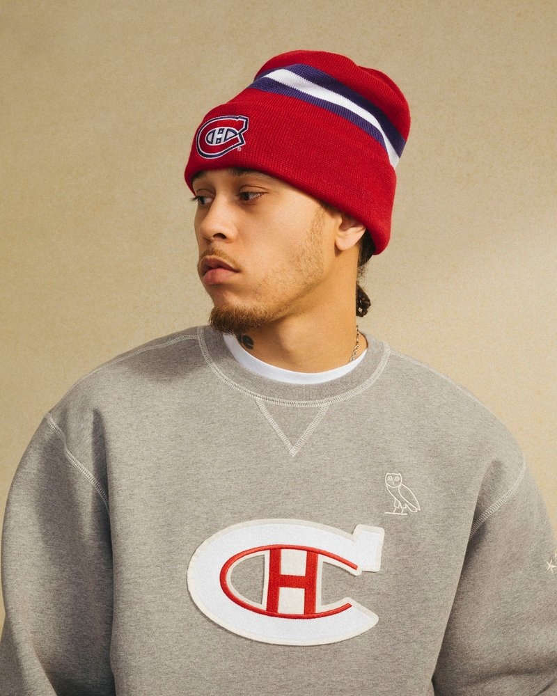 octobers very own ovo montreal canadiens crewneck sweaters gray