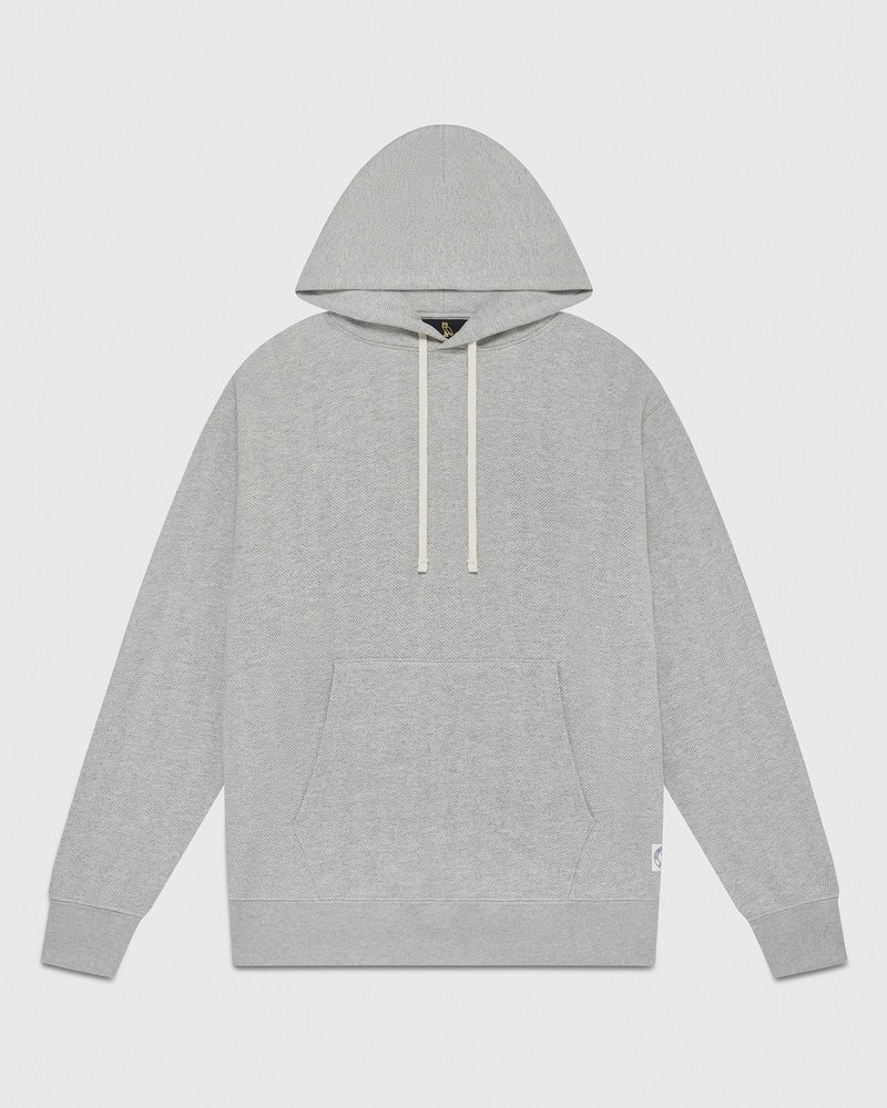 sweaters octobers very own ovo herringbone hoodie gray