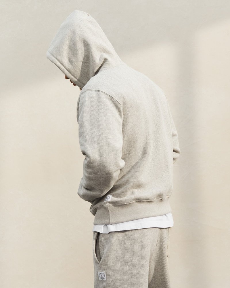 sweaters octobers very own ovo herringbone hoodie gray