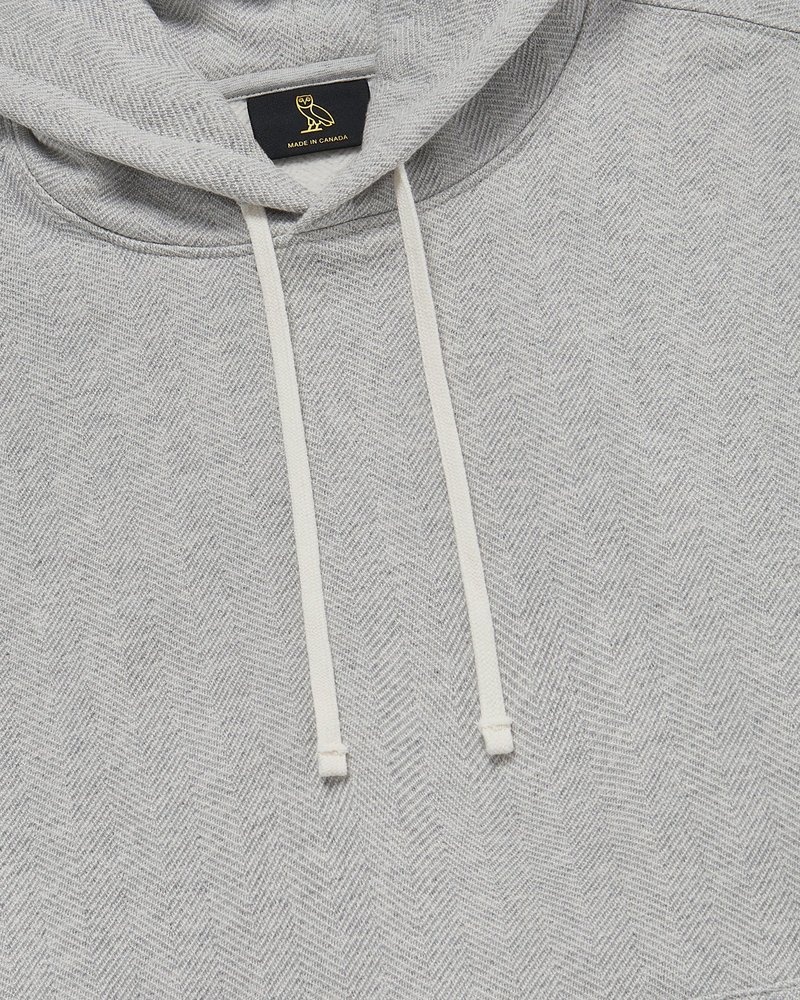 sweaters octobers very own ovo herringbone hoodie gray