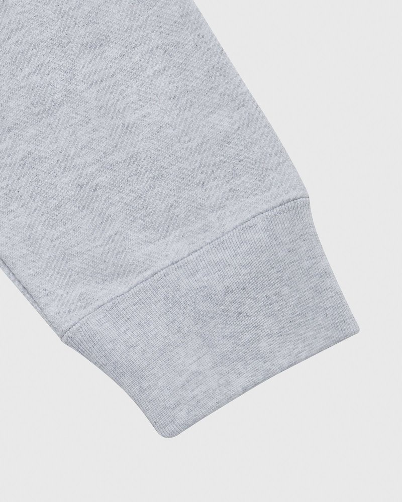 sweaters octobers very own ovo herringbone full-zip hoodie gray
