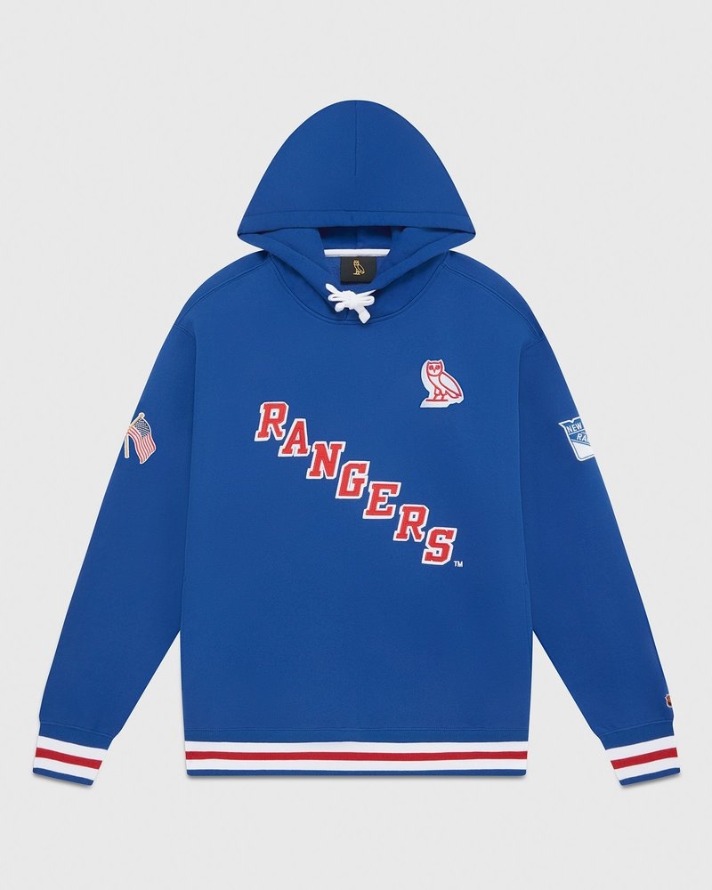 sweaters octobers very own ovo new york rangers hoodie blue
