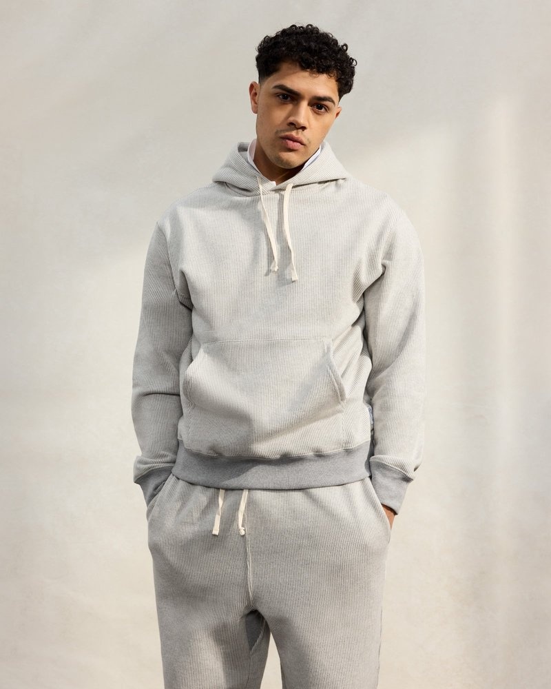 sweaters octobers very own ovo seersucker fleece hoodie greycream