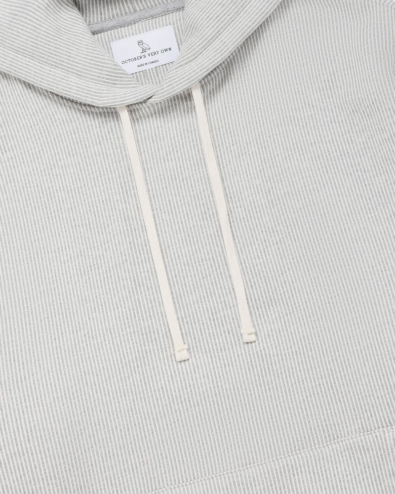 sweaters octobers very own ovo seersucker fleece hoodie greycream