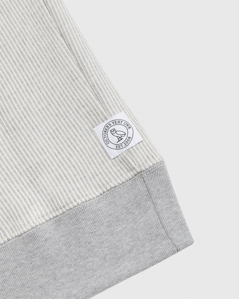 sweaters octobers very own ovo seersucker fleece hoodie greycream
