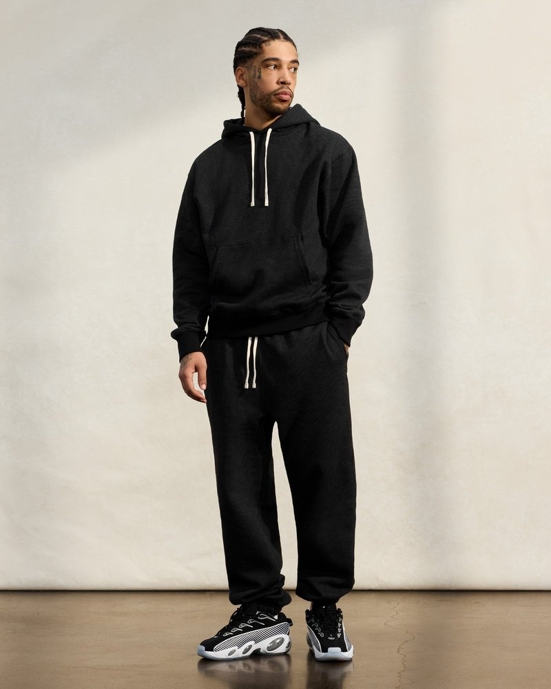 sweaters octobers very own ovo seersucker fleece hoodie blackcharcoal