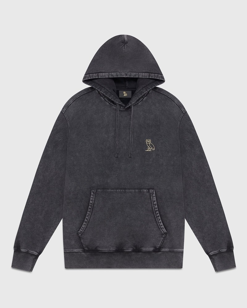 octobers very own ovo muskoka garment dyed hoodie black sweaters