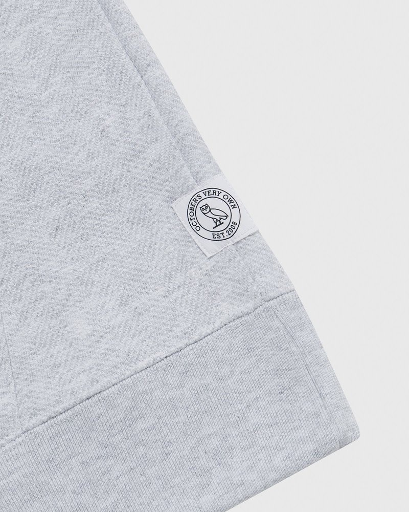 sweaters octobers very own ovo herringbone hoodie gray