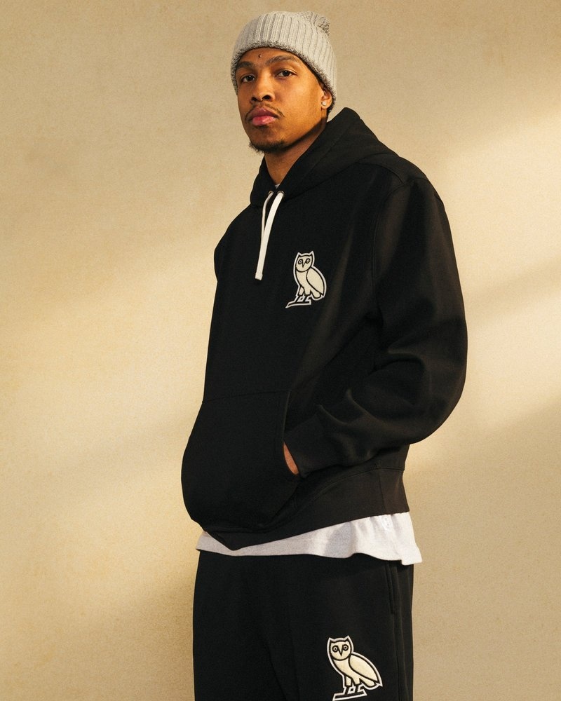 octobers very own ovo mini og plush hoodie sweaters black