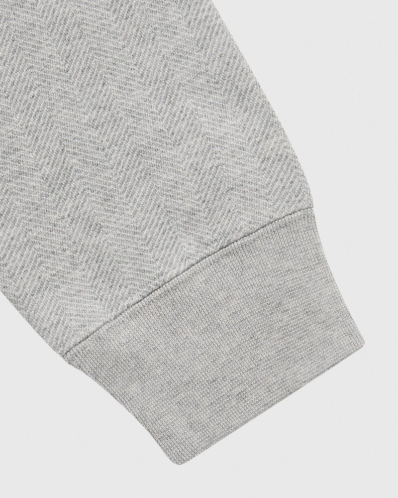 sweaters octobers very own ovo herringbone full-zip hoodie gray