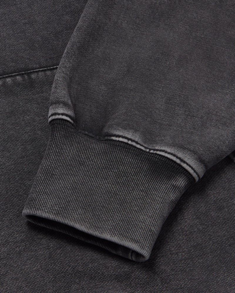 sweaters octobers very own ovo muskoka garment dyed full-zip hoodie black