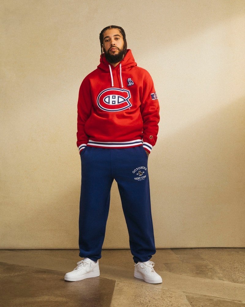 octobers very own ovo montreal canadiens hoodie red sweaters