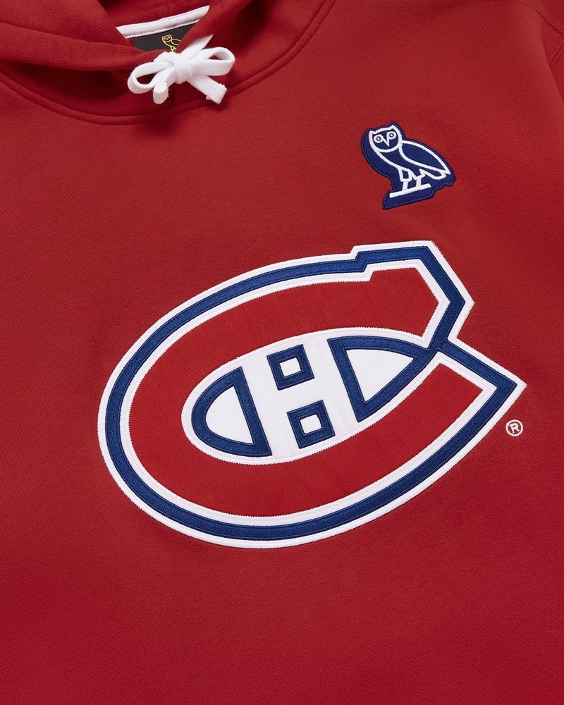 octobers very own ovo montreal canadiens hoodie red sweaters