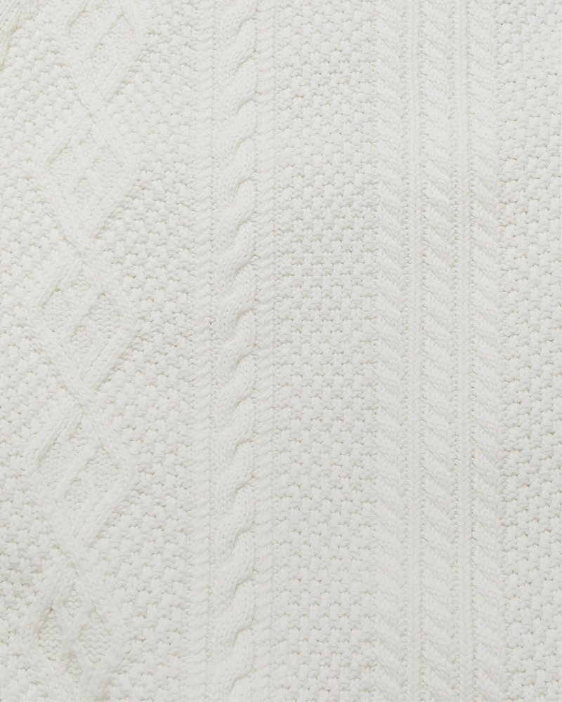 tops octobers very own ovo cable knit turtleneck sweater white