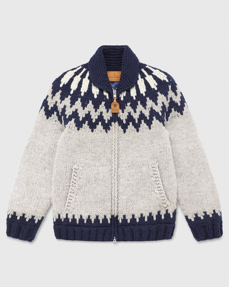 tops octobers very own ovo canadian sueter company hand knit cardigan oatmeal