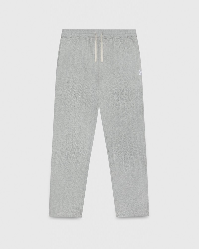 octobers very own ovo herringbone open hem sweatpant gray