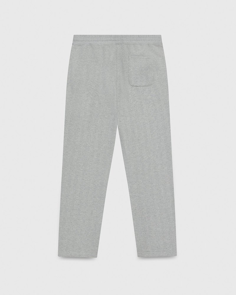 octobers very own ovo herringbone open hem sweatpant gray