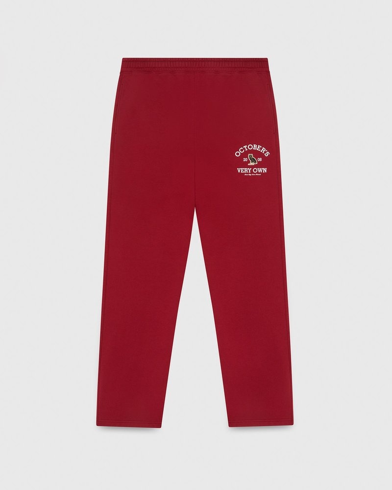 octobers very own ovo collegiate open hem sweatpant scarlet